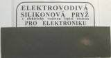 Silikonová elektrovodivá pryž guma, pro opravu spojů, obvodů - vodivá s elektrovodivou lepící vrstvou, obsahující Ni-grafit, 30 x 100 x 0.5mm, -50 ... + 150°C