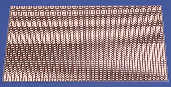 Univerzální vrtaná deska plošného spoje DPS PC100 jednostraná deska plošného spoje - kulaté měděné body, 100x100x1,5mm