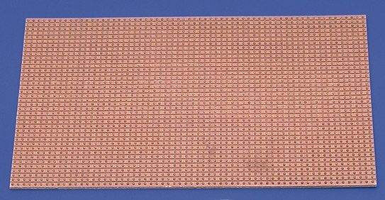 Univerzální vrtaná deska plošného spoje DPS 100x150 Cu pruhy čárový 