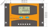 Solární regulátor nabíjení 20A LCD2420C-20 12V/24V ochrana před přebitím, vybitím