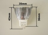 LED žárovka 12V DC patice MR11 1,5W - úhel svitu 60°