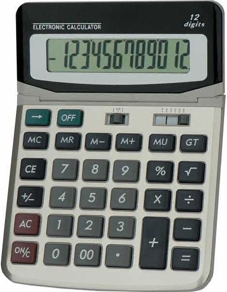 Kalkulátor stolní BIG HC-8019 12 míst display, velká, robustní konstrukce, rozměr 150x200x35mm