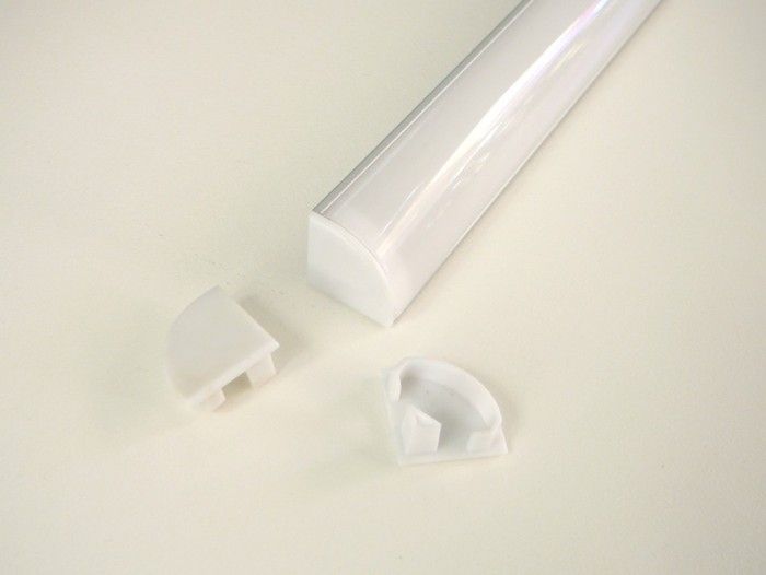 Koncovka AL lišta-profilu R5 - kulatý, hranatý kryt pro LED pásky Koncovka kulatá - plná