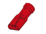 Konektor faston 6,3 zásuvka červená (rudá) celoizolovaný do pr.1,0mm