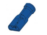 Konektor faston 6,3 zásuvka modrá celoizolovaný do pr.2,5mm