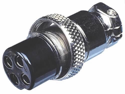XLR 4ZK-ŠR Mikrofonní konektor-zásuvka na kabel 4-piny šroubovací aretace