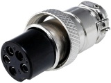 XLR 5ZK-ŠR Mikrofonní konektor-zásuvka na kabel 5-piny šroubovací aretace