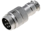 XLR 6VZK-ŠR Mikrofonní konektor-vidlice na kabel 6-piny šroubovací aretace