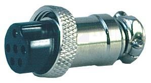 XLR 6ZK-ŠR Mikrofonní konektor-zásuvka na kabel 6-piny šroubovací aretace