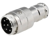XLR 8VZK-ŠR Mikrofonní konektor-vidlice na kabel 8-piny šroubovací aretace