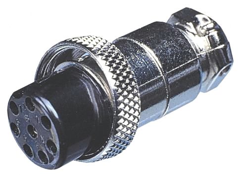 XLR 8ZK-ŠR Mikrofonní konektor-zásuvka na kabel 8-piny šroubovací aretace