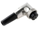 XLR 8ZK90-ŠR II Mikrofonní konektor-zásuvka na kabel 8-piny šroubovací aretace, úhlový 90°, lomený