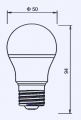Žárovka LED E27/230V 6W SA - denní bílá úhel svitu 360°