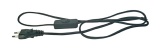 Flexošňůra s vypínačem černá 2 x 0,75mm2, 2m, napájecí, přívodní kabel