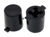 Hmatník ZIPPY 2P1-2TB-B201A-Z Černý kulatý hmatník @ 7 mm pro tlačitkové spínače P1
