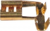 Konektor faston zdířka 6,3mm úhlová, neizol.pro kab.1-1,5mm2