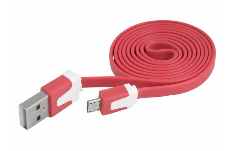Plochý datový kabel USB/micro USB -> USB - Nokia, Samsung, HTC (Bulk)