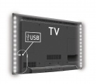 USB TV náladové osvětlení, 2 ks LED pásky, 50 cm, studená bílá, napájení 5V, za TV