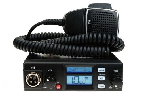 CB radiostanice TTI 565 27MHz, multinorm, vysílačka do auta, stolní, 12V i 24V, AUTOMATICKÝ SQUELCH, tří barevné podsvícení displeje