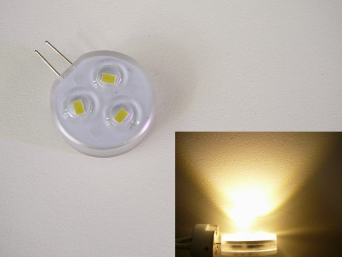 LED žárovka G4,úhel svitu 120°, 2W - Teplá bílá 2800K
