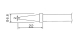 Pájecí hrot C1-4 pro mikropáku ZD-99,8906(L) výměnný tl. 2mm