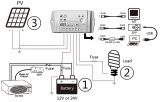 Solární regulátor nabíjení 12V/24V / 10A Epsolar LS1024B řízený na ochranu baterií. 12V/24V s mikroprocesorem pro inteligentní řízení dobíjení