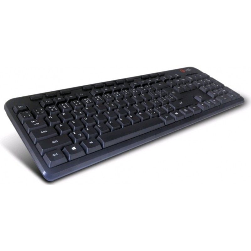 Bezdrátová klávesnice C-TECH KB-102M USB slim black multimediální, CZ/SK