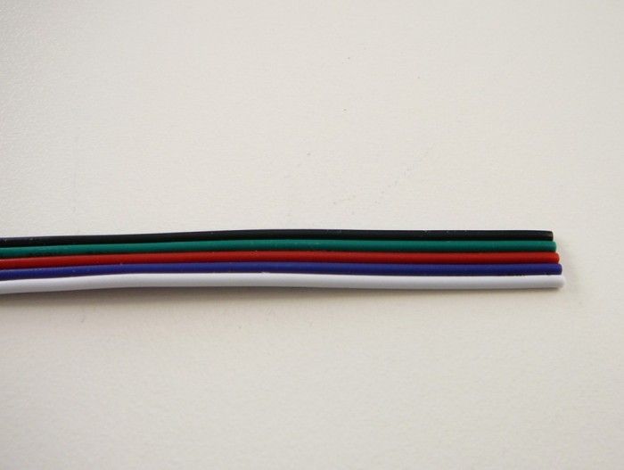 Plochý kabel pro RGBW LED pásky 5 x 0,3mm2, 5-ti žilový