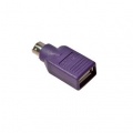 Redukce pro připojení USB myši na PS/2 port. Koncovky: - 1x PS/2 samec; - 1x USB A samice;