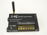 RGB kontroler RF16A multi 4 ovladač pro LED pásky, regulace jasu, max. 4A (každý kanál) celkem 4 kanály, 48W na kanál při 12V (celkem 192W) 96W na kanál při 24V (celkem 384W), 2,4 GHz, bezdrát