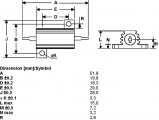 0R68 (680mΩ) rezistor 25W drátový axiální s chladičem, Tolerance: ±5%