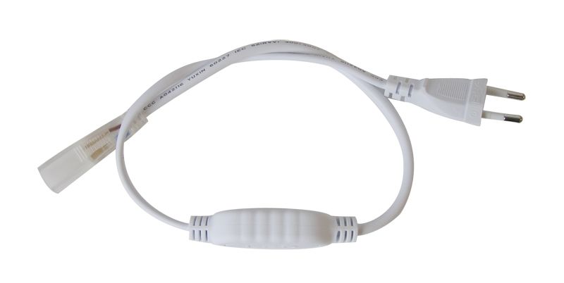 Flexo šňůra PVC pro led pásky 5050, 230V, 0.5m, napájecí kabel
