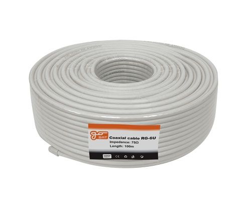 Koaxiální kabel Gosat RG6U 75 Ohm, vnější průměr 6,8mm 