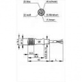 Konektor M12 4piny kabel 5m PUR RKT 4-225/5M lumberg pro snímače