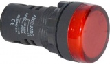 Kontrolka 230V AC s LED diodou, @29mm červená do panelu-otvor@22mm
