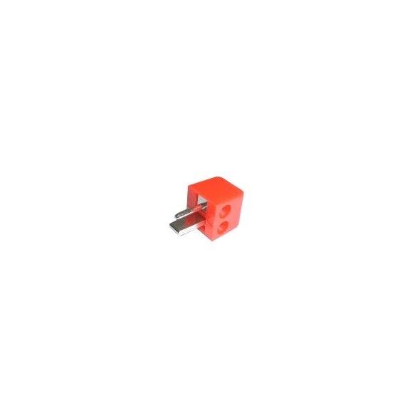 Konektor repro kabel úhlový šroubovací červený 2PIN kolík, na kabel, přímý, rovný, napájecí, repro, gramo, retro