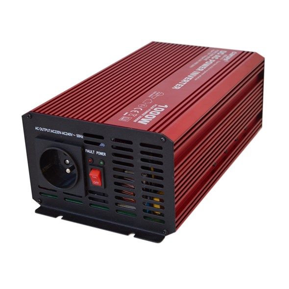 Měnič napětí DC/AC 12V/230V AC, 1000W, čistá sinusovka CARSPA P1000