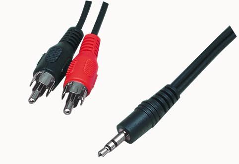 Kabel Jack 3,5 stereo - 2 x CINCH konektor 10m