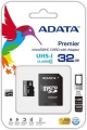MicroSDHC 32GB CL10 paměťová karta + SD adaptér ADATA Premier micro SDHC karta 32GB UHS-I U1 Class 10 + SD adaptér