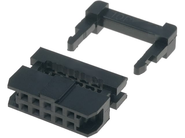 PFL10 konektor crimpovací samořezná zásuvka na plochý kabel - Rozteč 2 mm