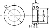 Průchodka kabelová KDF12.5 PVC zaslepená, univerzální, Průměr montážního otvoru 16mm 