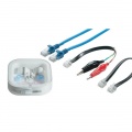 Tester síťových PC kabelů s konektory UTP RJ45 RJ11 síťových i telefonních, vysílač a přijímač, zvuková signalizace