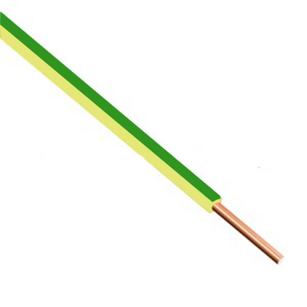 Vodič instalační CY 0,75mm2, H05V-U, pevný tvrdý drát, vyberte si barvu - Zelenožlutá