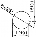 Přepínač páčkový 2pol./3pin ON-OFF 12V/20A LED červená