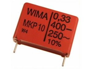 Kondenzátor fóliový MKP10 1,5µF/400V RM27mm vysokofrekvenční obvody, časovací a oscilační obvody.