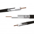 Koaxiální kabel CB113UV Cu (venkovní, černý) 75 Ohm, kvalitní, měděný + Al stínění folie, venkovní průměr 6,8 mm