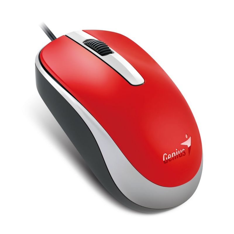 PC myš GENIUS DX-120  USB červená, drátová, kabelová