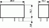 RELÉ 12VDC-8A RT424 2 x přepínací kontakt 8A,12V DC