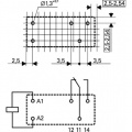 RELÉ relé s cívkou F4301-230V, 1 x přepínací kontakt 230VAC; 10A/250VAC; 28kΩ