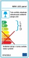 LED mini panel podhledový 6W, 490-510lm, 4500K denní bílá, tenký, kulatý, do podhledu + trafo 230V